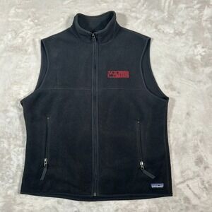 VTG Patagonia Synchilla Vest Men Large Black Better Sweater Fleece Full Zip USA